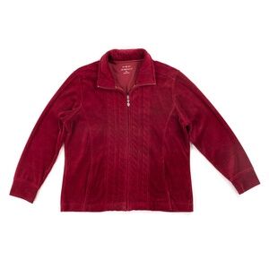 threehearts Velour Jacket, Zip Front